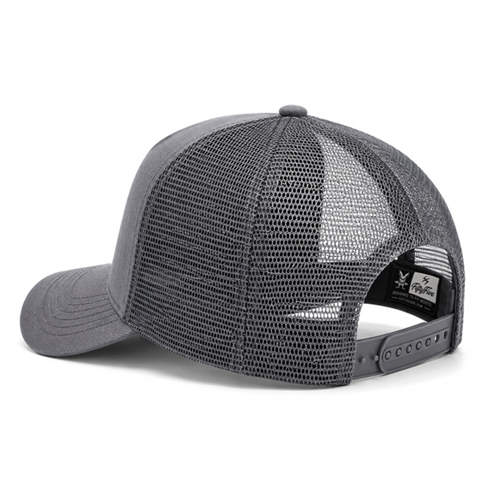 Wolf Patch Trucker Cap - Grey