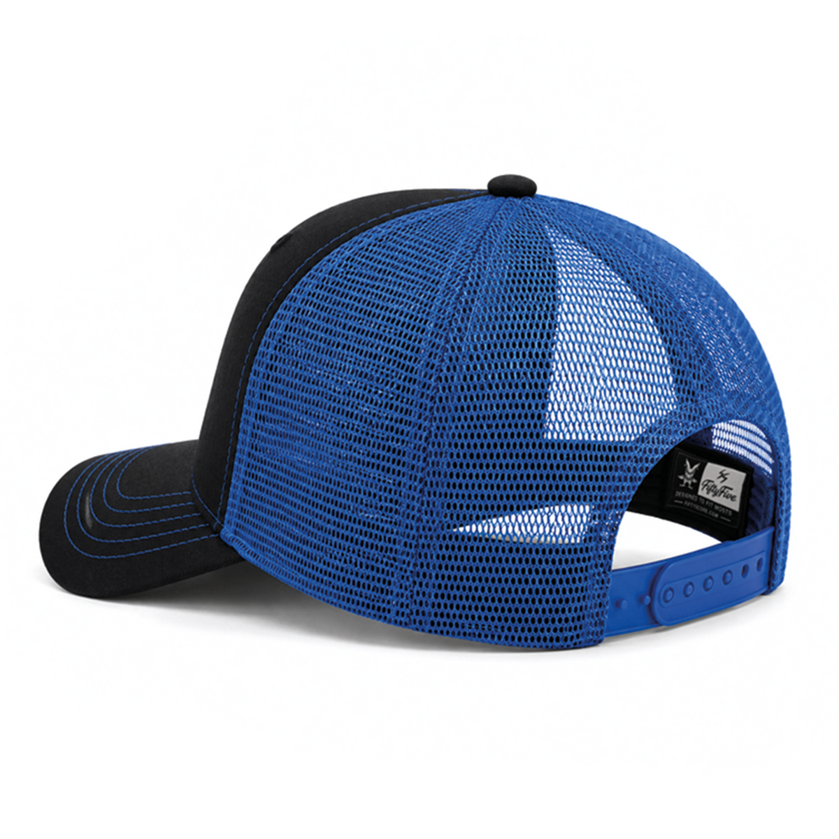 Wolf Patch Trucker Cap - Black/Blue