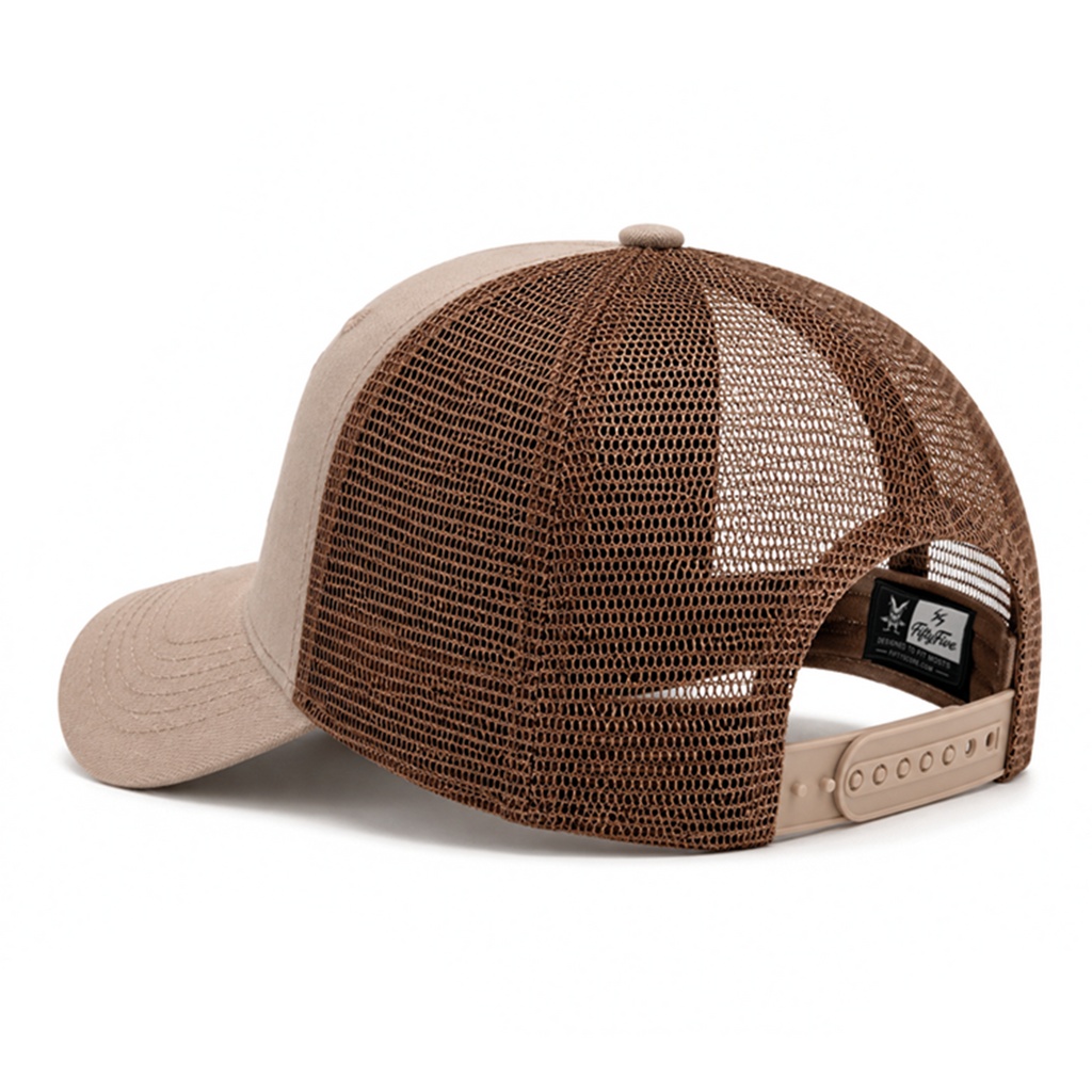Deer Leather Patch Trucker Cap