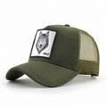 Wolf Patch Trucker Cap – Olive