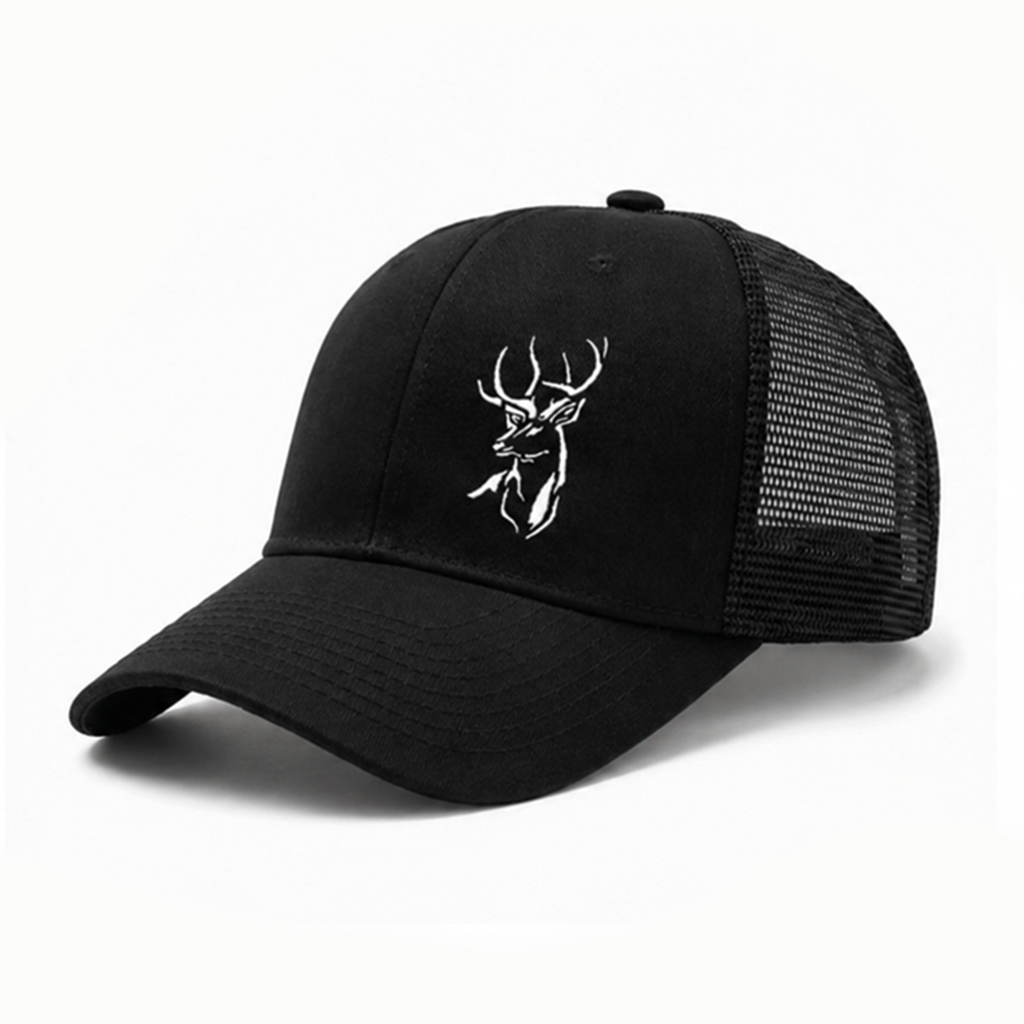 Deer Trucker Cap - Black
